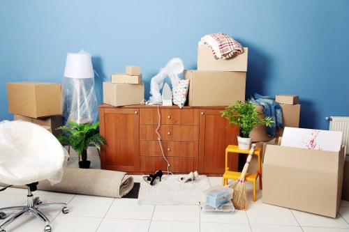 Professional movers loading a van for a Rotherhithe relocation