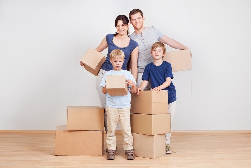 Furniture removals team working on a Rotherhithe residential move