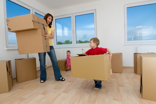 Moving vehicle prepared for a flat or office relocation in Rotherhithe