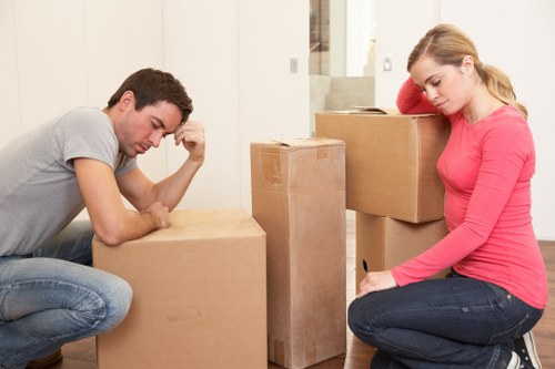 A professional removals crew handling a flat move in Rotherhithe